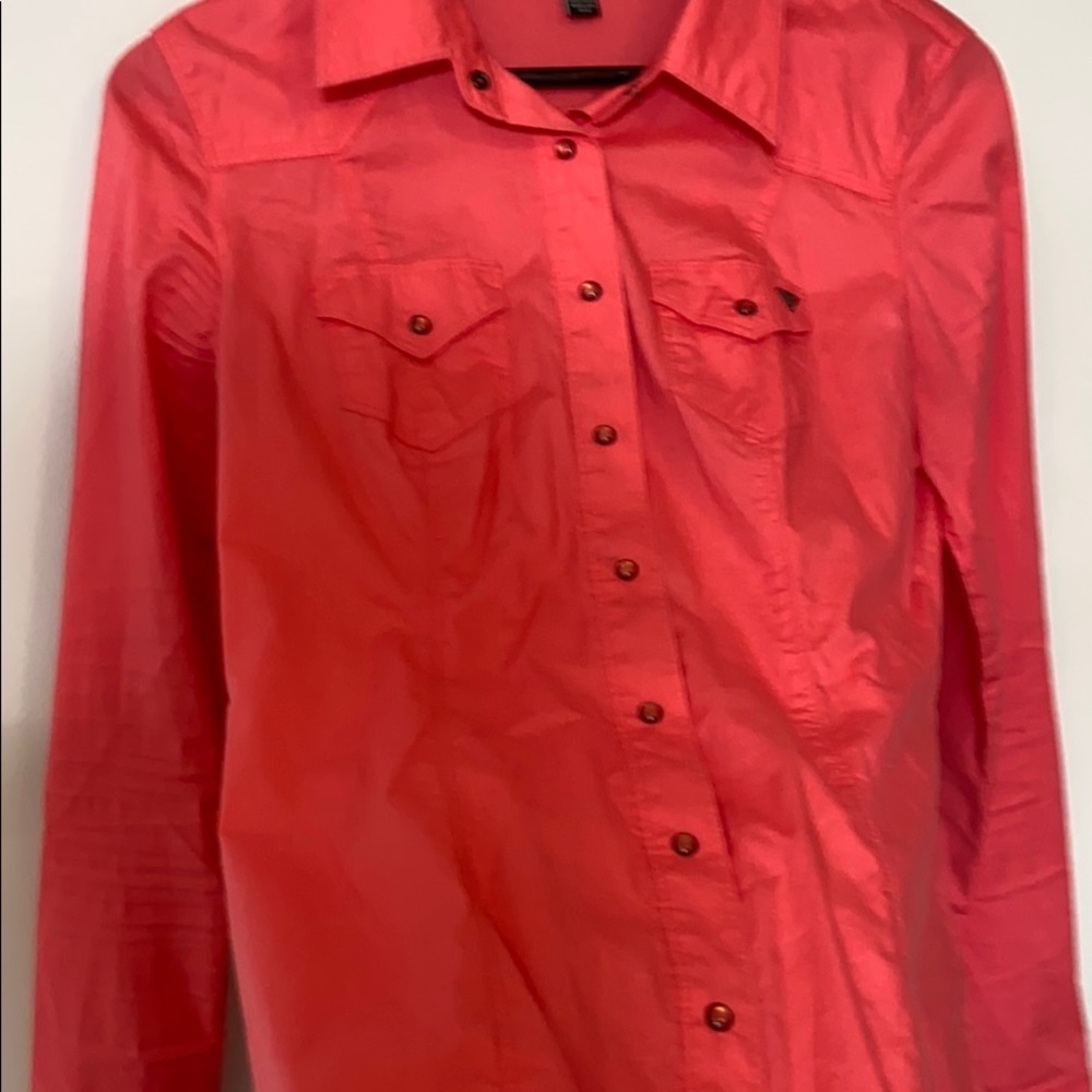 Bright pink long sleeve shirt